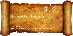 Harmathy Ibolya névjegykártya