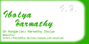 ibolya harmathy business card